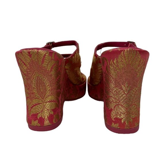 Free People Pink and Gold Wedges - Picture 4 of 8